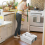 Cubo de limpieza plegable y plano con ruedas 3
