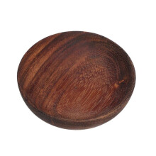 Acacia Wood Small Round Serving Tray Appetizer Presentation for Gatherings Coffee .94.91.2in 1Set
