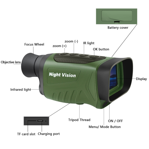 Ψηφιακό μονοκιάλι νυχτερινής όρασης 40MP 2.5K υπέρυθρων 2