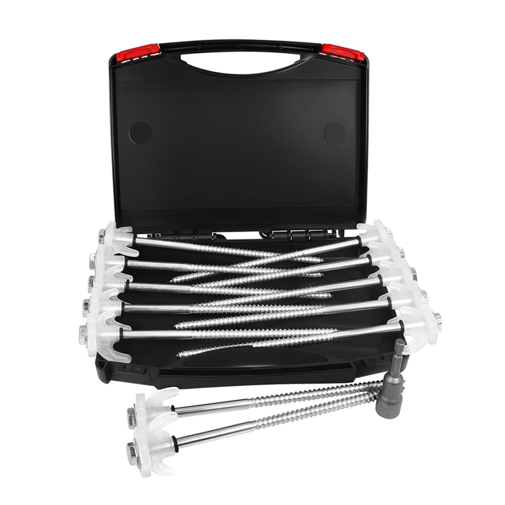 Confezione Da 12 Chiodi Per Tenda In Metallo Per Impieghi Gravosi Da 8 Pollici