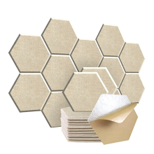 Painel acústico hexagonal de 12 peças, 12 x 10 x 0,4 polegadas,