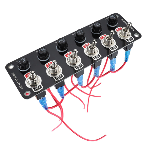 Panel de coche 12/24V con interruptores múltiples y control de energía universal 1