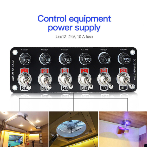 Panel de coche 12/24V con interruptores múltiples y control de energía universal 2