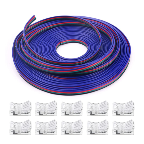 Καλώδιο LED RGB 16,4 ποδιών 22 AWG 4 ακίδων με σύνδεση Strip 1