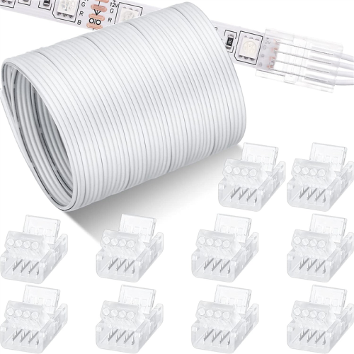 Câble d'extension RVB de 10 m, 4 broches, 10 mm 2