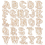 Adesivos brilhantes com letras de strass e pérolas AZ 1
