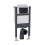 NES Home Nes Home Top or Front Wall Hung Toilet Frame Matte Black Flush Rectangle Buttons 1