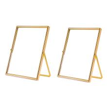 Gold Floating Picture Frame Set of 2, Gift Metal G