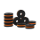 10Pcs Shelf Drum Piece Black-Orange Double-Color H 1