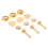 12Pcs Small Button Trumpet Piston Buckle Brass Por 6