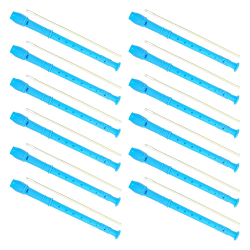 12 Pack 8 Hole Soprano Recorders Descant Flute wit 1