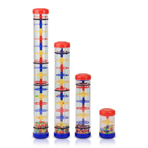 4-pack regenmakerstokbuis voor kinderen met rammelaar 1