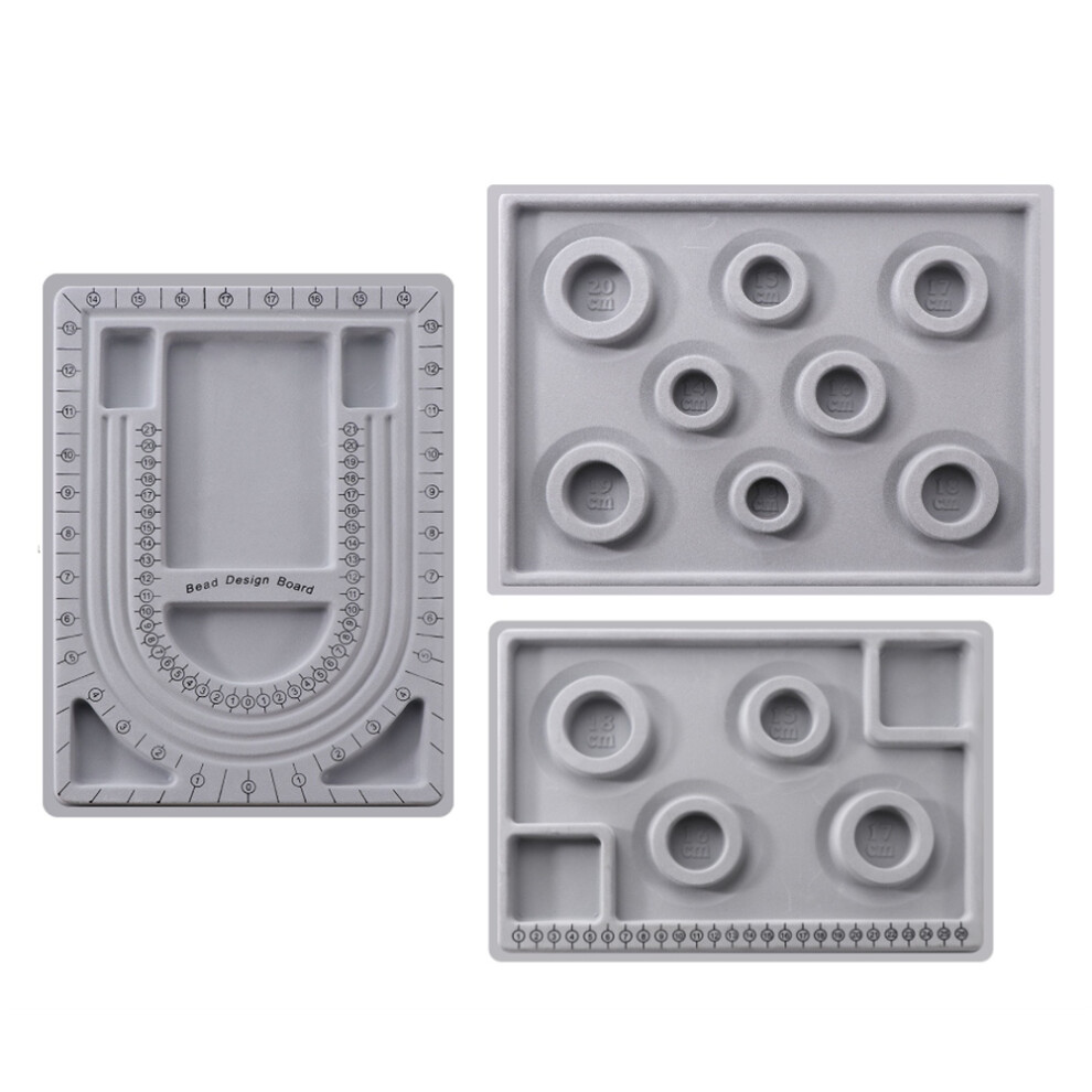 Paquete De 3 Tablas Para Abalorios De JoyeríA - Bandeja Con DiseñO Flocado-image