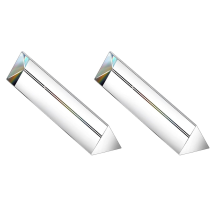 2 prismas triangulares de cristal óptico de 6 pulgadas