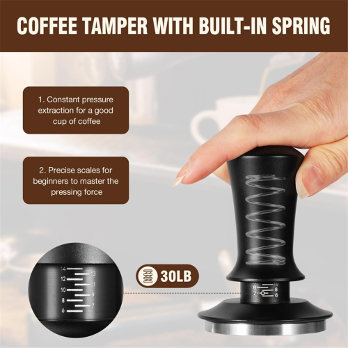 Set pressino per espresso da 51 mm e mescolatore, caffè con 2