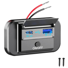 Cargador rápido de 12-24 V QC3.0 PD3.0 con interruptor