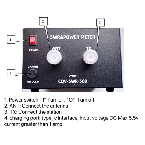 Ψηφιακός μετρητής SWR 200W 1.8-54Mhz, στάσιμος κυματομετρητής ισχύος
