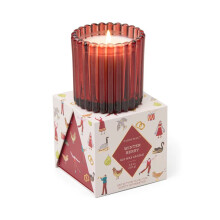 Paddywax Christmas Ribbed Glass Candle - Winter Berry
