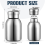 2 Stück 10oz Mini-Wasserflasche aus Edelstahl, schmal 7
