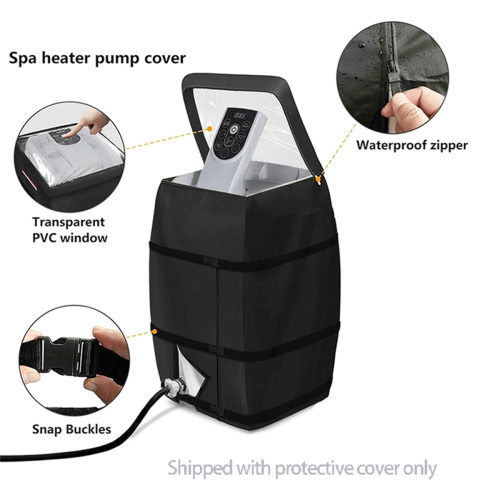 Whirlpool-Spa-Heizpumpenabdeckung mit transparentem PVC 2
