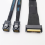 0,8 m Serveradapterkabel Slimesas MCIO 8I naar 2x SF 6