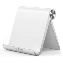 (White, Multicolor) UGREEN Adjustable Cell Phone Stand Hard Desktop Phone Desk Mount Holder-White