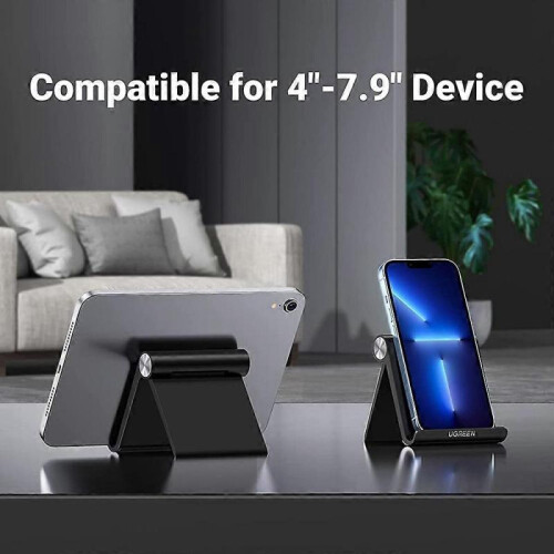 (Black, Multicolor) UGREEN Adjustable Cell Phone Stand Hard Desktop Phone Desk Mount Holder-White 1