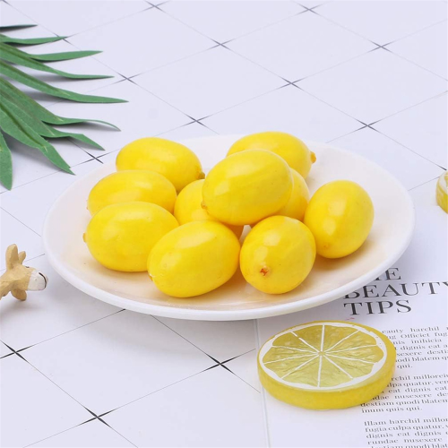 Modelo de fruta simulada, adereços de simulação falsos, limão 2