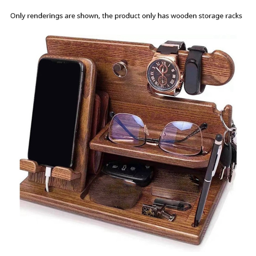 Suporte de mesa de madeira para carregamento de celular 2