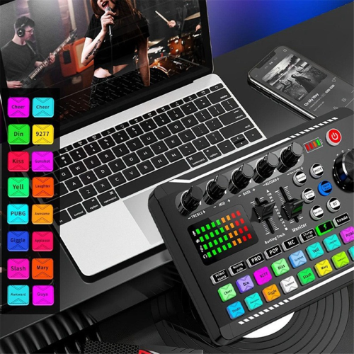 F998 Sound Card and BM800 Microphone Kit Mic Mixer 2