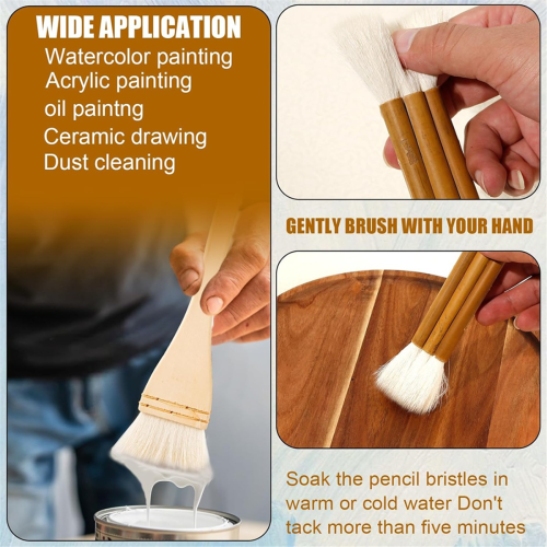 20pcs Pottery Glaze Brushes Set, Ceramic with Long 2