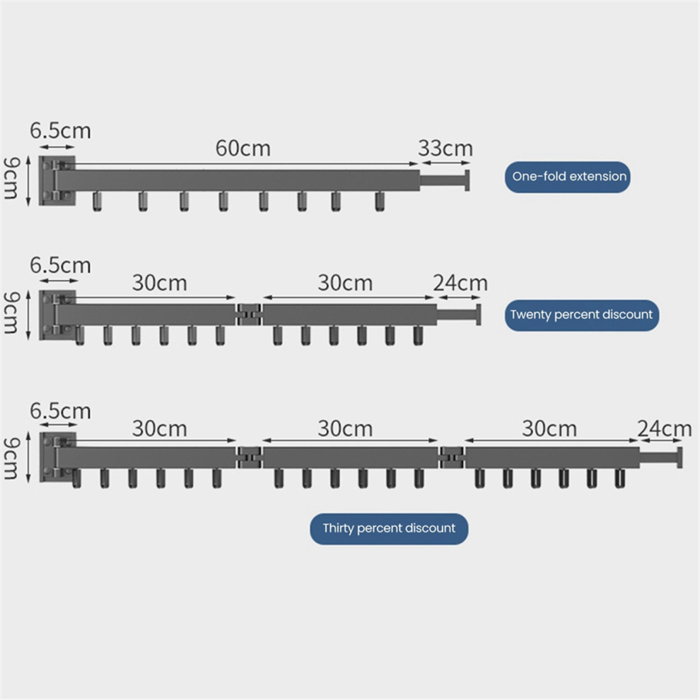 Wandmontierter, Faltbarer WäSchetrockner Aus Aluminiumlegierung-image