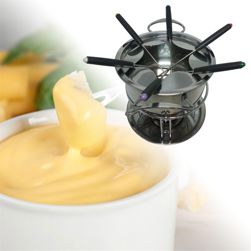 Conjunto de panelas para fondue multiuso para acampamento ao ar livre com 2