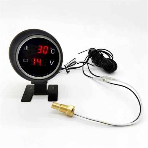 2 σε 1 12V 24V στρογγυλό LED ψηφιακό αυτοκίνητο φορτηγό νερό T 2