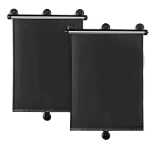 Protetor solar para janela lateral de carro, pacote com 2, rolo retrátil