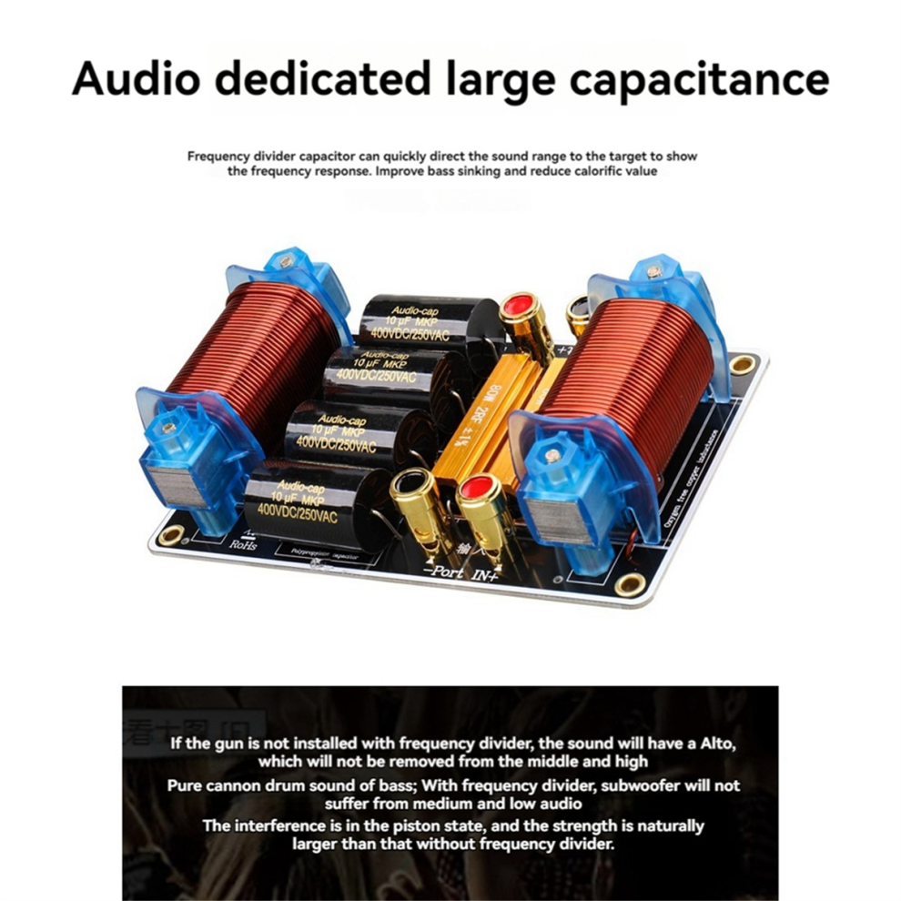 120w Regolabile Bassi Alti Filtri Crossover Audio 2 Vie - Divisore Frequenza Regolabile Per Altoparlanti, 120W, 5-8 Ohm 120w 5-8 Ohm - Foto 10