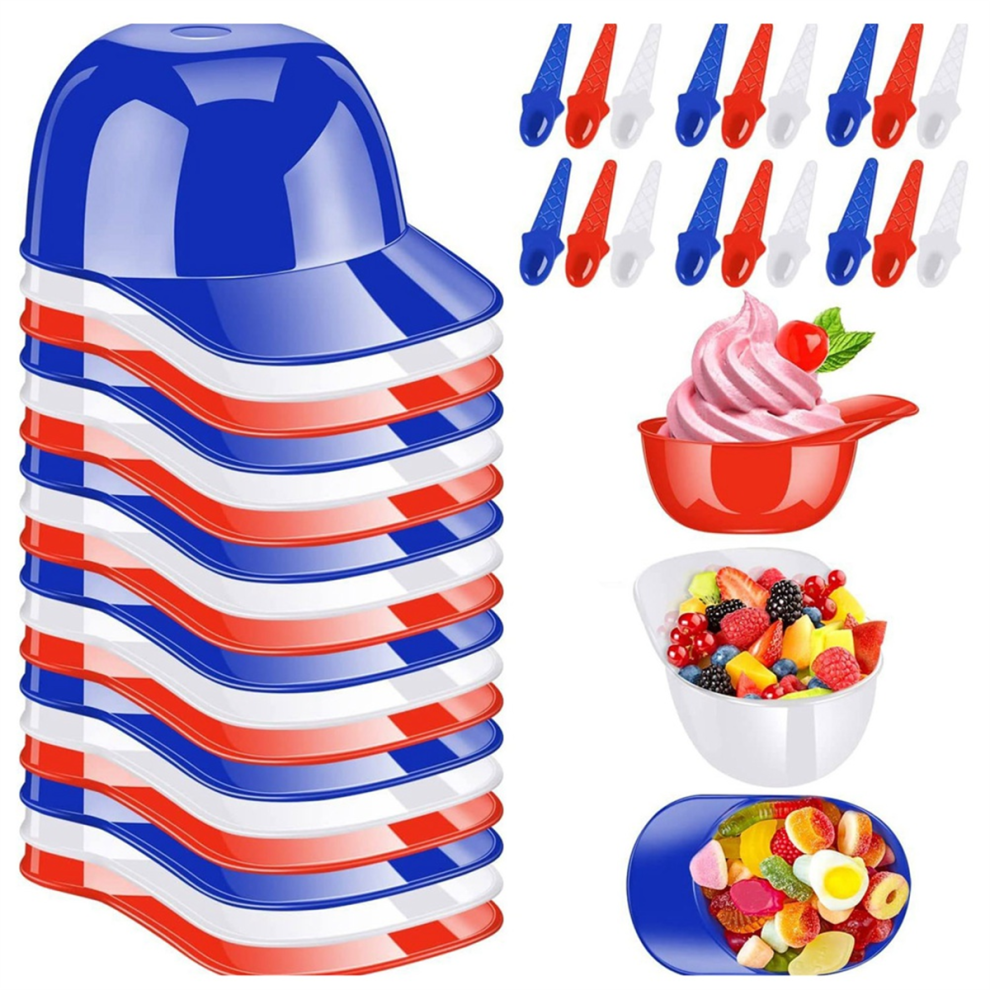 Baseball Helmet Ice Cream Snack Bowl 8 Oz Mini Cap-image-OPC-PJ5TG9S-NEW