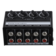 Mini Stereo Audio Mixer 4-kanavainen Passiivinen Kannettava