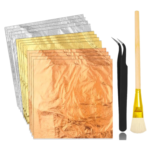 Gold-Leaf Sheets for Art, 3 Colors 150 Gold Foil D 1