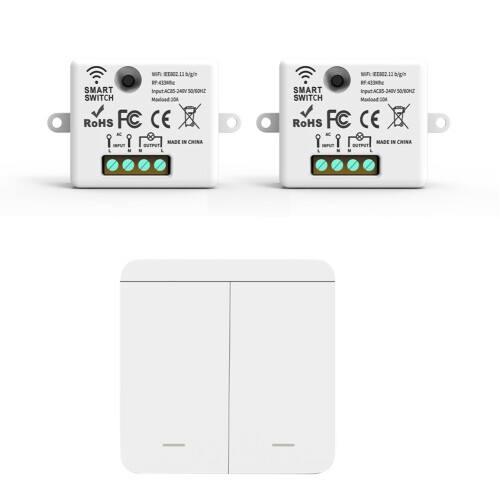 2PCS Wireless Light Wall Switch RF 433Mhz Relay Re 1