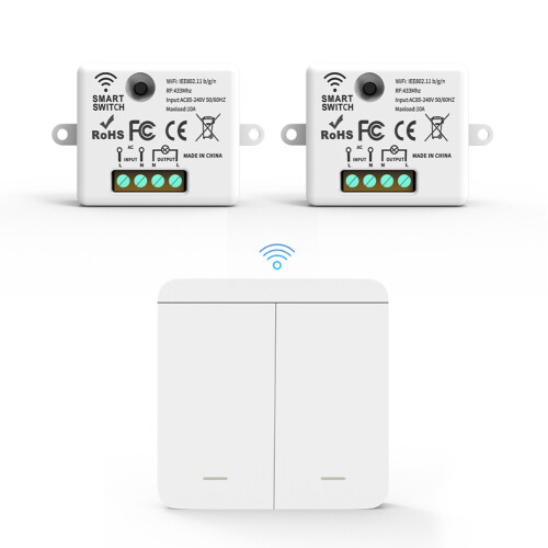 2PCS Wireless Light Wall Switch RF 433Mhz Relay Re 2