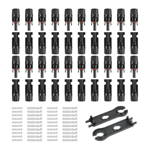 20 pares de conectores para painel solar, macho/fêmea 1000 V