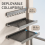 Wall Mounted Folding Storage Shelf, Aluminum Alloy 5