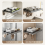 Wall Mounted Folding Storage Shelf, Aluminum Alloy 7
