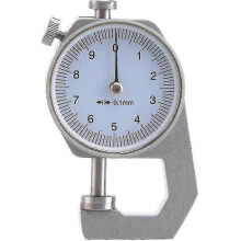 Digital Thickness Gauge, Round Dial, 0.1mm, Accuracy for Paper, Leather, Sheet Metal