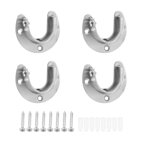4er-Pack robuste Kleiderstangenenden aus Edelstahl 2