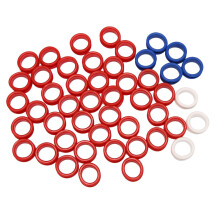 Lot de 50 anneaux en silicone pour insérer des ciseaux
