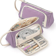 (Purple) Pencil Case Girls Pencil Case Large Capacity Teenager Pencil Case