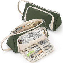 (Dark green) Pencil Case Girls Pencil Case Large Capacity Teenager Pencil Case