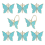 Porte-anneaux de serviette en forme de fleur et de papillon, 8 pièces, pour Easte 2